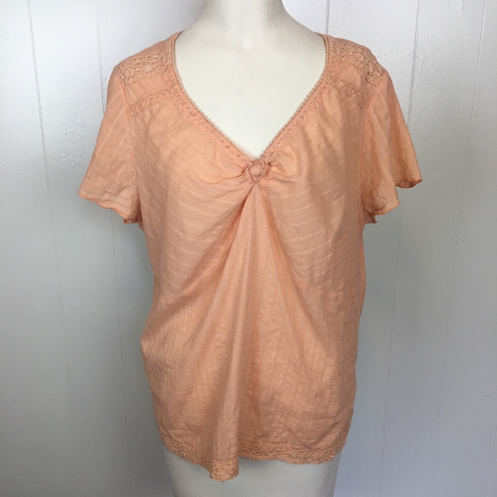 Lane Bryant Peach Blouse Sz. 14/16